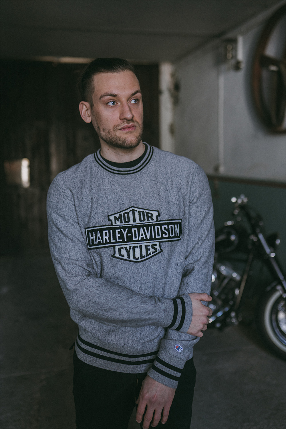 Harley Davidson Sweater Grau